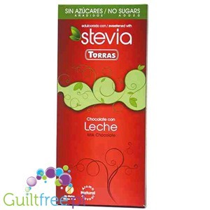Torras Chocolate con leche y edulcorantes - Milk chocolate without added sugar, sweetened with stevia and erythritol, with reduc