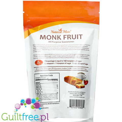 Natural Mate Monk Fruit with Erythritol, All Purpose Natural Sweetener 10 oz (284g)