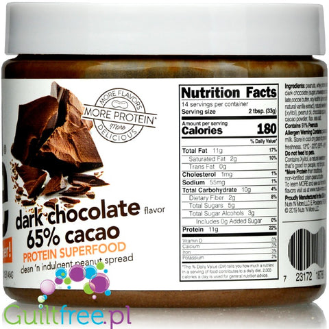 Nuts 'N More Dark CHocolate + Protein 65% Cocoa