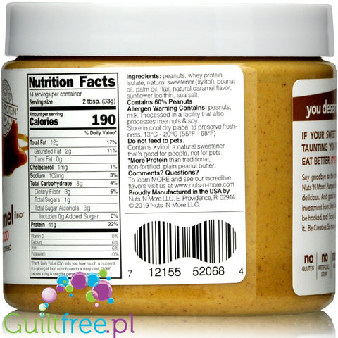 Nuts' n More Salted Caramel Peanut Butter with Whey Protein