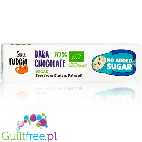 Super Fudgio Vegan no added sugar dark chocolate bar