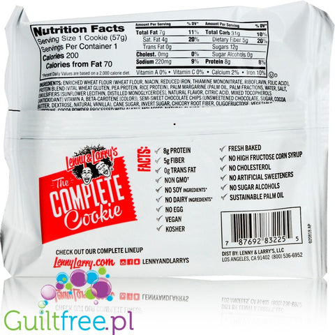 Lenny & Larry Complete Cookie, Double Chocolate 56g