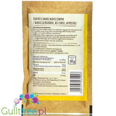 Vitally Food Vanilla Bourbon  sugar free pudding without sweeteners