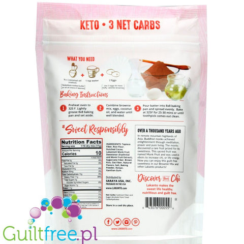 Lakanto, Sugar Free Brownie Mix - keto, gluten free, low carb