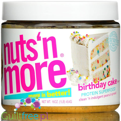 Nuts' n More Birthday Cake Peanut Butter with Whey Protein