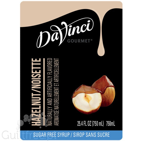 DaVinci Gourmet Syrup Sugar Free Hazelnut 750ml
