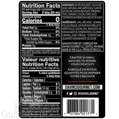 DaVinci Gourmet Syrup Sugar Free Gingerbread 750ml