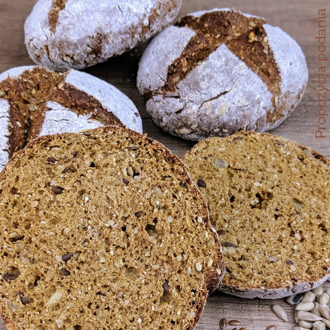 Adam's Buns 4 Seeds, low carb keto bread rolls baking mix