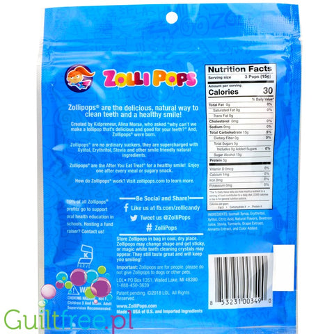 Zolli Pops ZolliPops, Fruit Variety Pack 8pcs