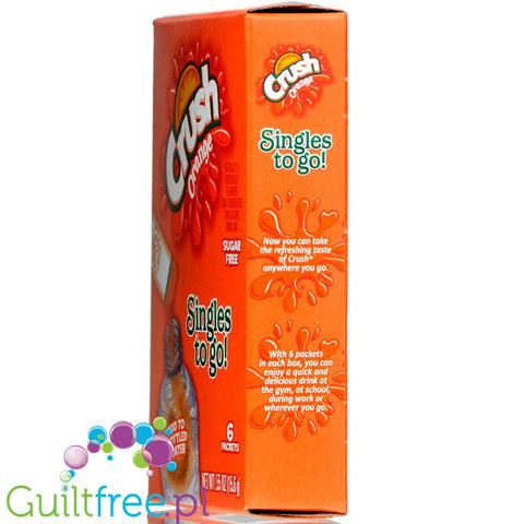 Crush Singles to Go 6 pack - Orange, sugar free instant sachets