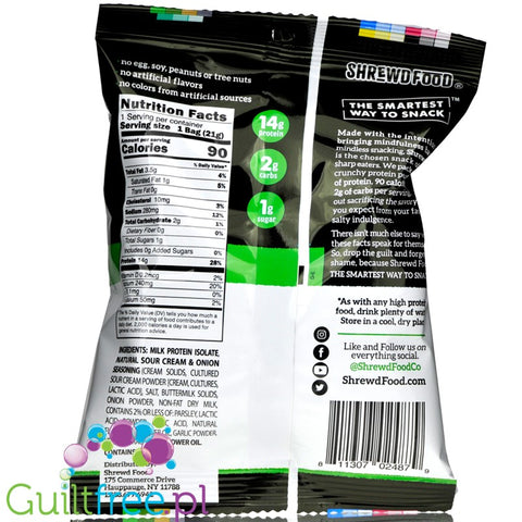 Shrewd Food Protein Crisps Sour Cream & Onion