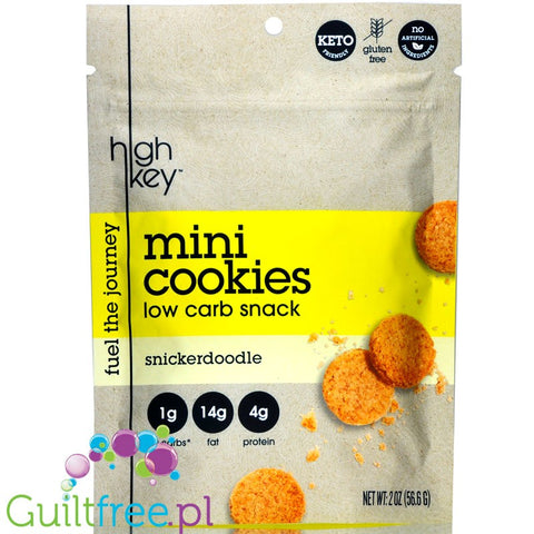 HighKey Snacks, Keto Mini Cookies, Snickerdoodle