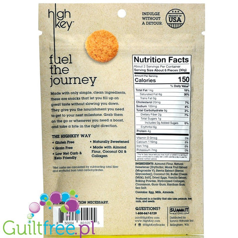 HighKey Snacks, Keto Mini Cookies, Snickerdoodle