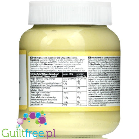 A Nano Low Sugar White Chocolate Spread