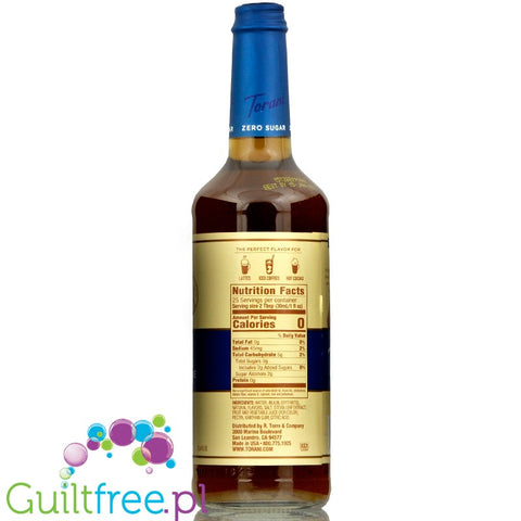 Torani Puremade Zero Sugar Syrup, Hazelnut 750 ml (25.4 oz)