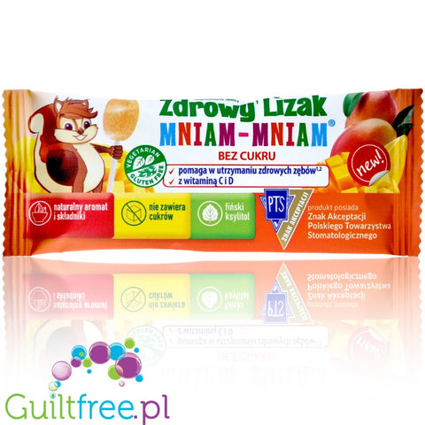 Mniam sugarfree pineapple lollipop with stevia and xylitol