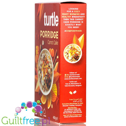 Turtle Porridge Carrot Cake - no added sugar organic porridge