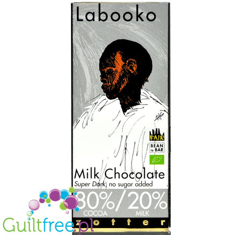 Zotter Labooko Super Dark Milk - milk chocolate 80% cocoa, no sugar nor sweeteners
