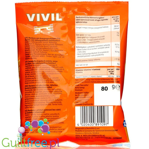 Vivil Wild Orange sugar free candies with vit C