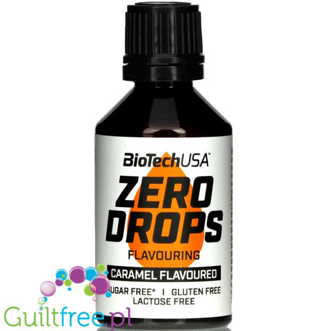BiotechUSA Zero Drops Caramel liquid sweetened flavoring drops