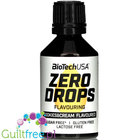 BiotechUSA Zero Drops cookies Cream  liquid sweetened flavoring drops