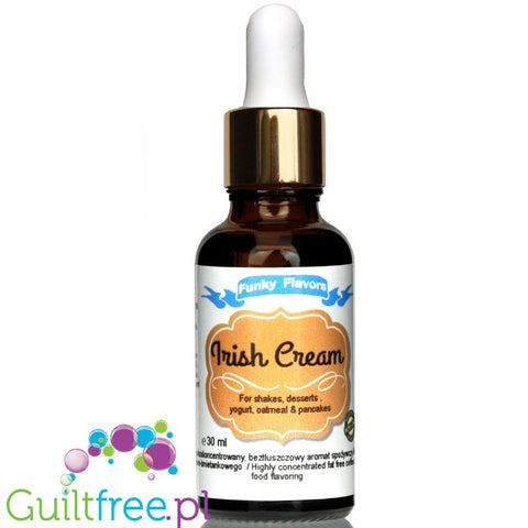 Funky Flavors Irish Cream for Shakes, Desserts, Yoghurt, Ice Cream & Pancakes - Uncooked