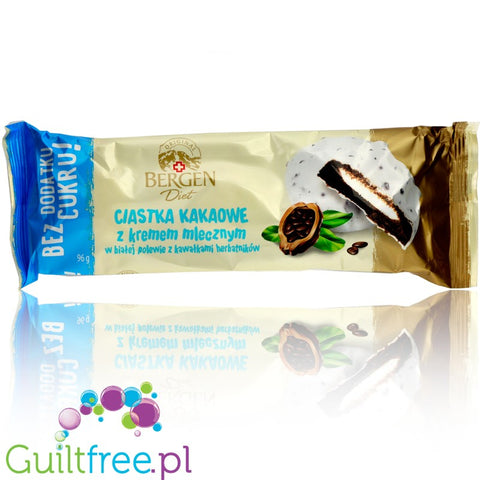 Bergen sugar free cookies with creamy filling and white coating