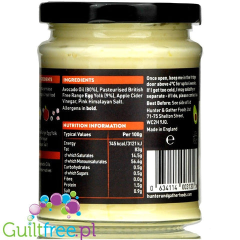 Hunter & Gather Vegan Mayo 100% Avocado Oil Egg Free Mayonnaise