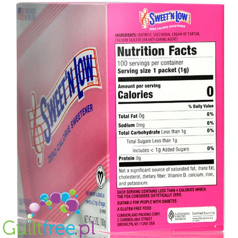 Sweet N Low Sweetener in a sachet, 100pcs