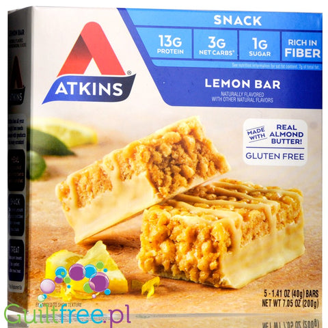 Atkins Snack Lemon Bar, protein bar