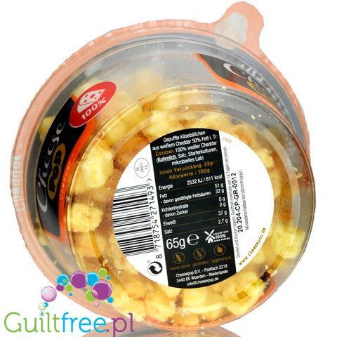 Cheesepop Gouda Snack, No Carb, High Protein, Gluten Free, Vegetarian, Keto 65g