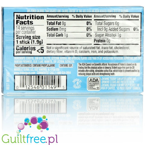 Trident Mint Bliss sugar free chewing gum with xylitol