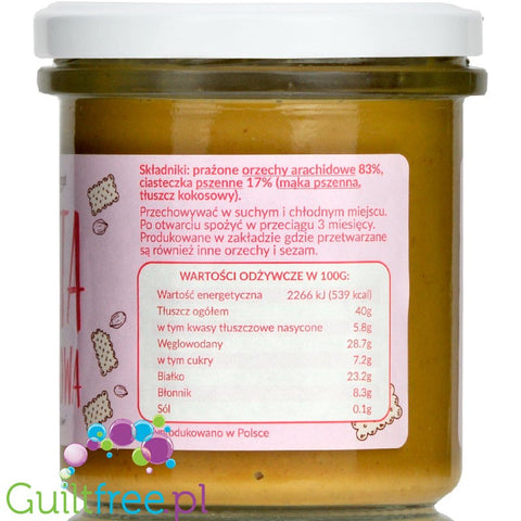 Krukam peanut butter with no sugar added biscuits