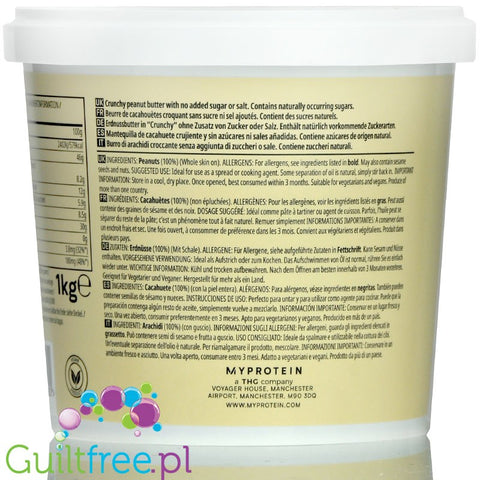 MyProtein Smooth Peanut Butter 1KG