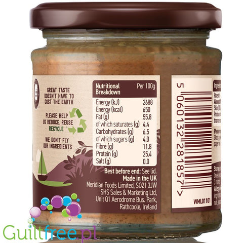 Meridian crunchy almond butter 100% nuts 