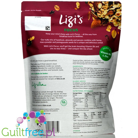 Lizi's Super Muesli Focus Hazlenut, Pecan & Maca