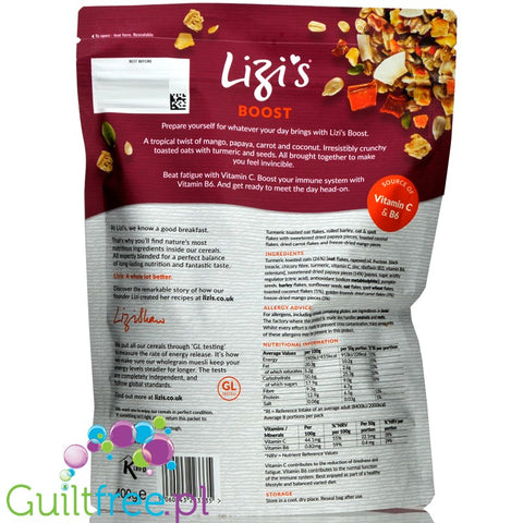 Lizi's Super Muesli Boost Mango, Papaya & Turmeric