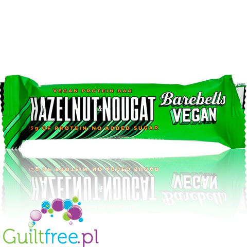 Barebells Vegan Protein Bar Hazelnut & Nougat no added sugar vegan protein bar