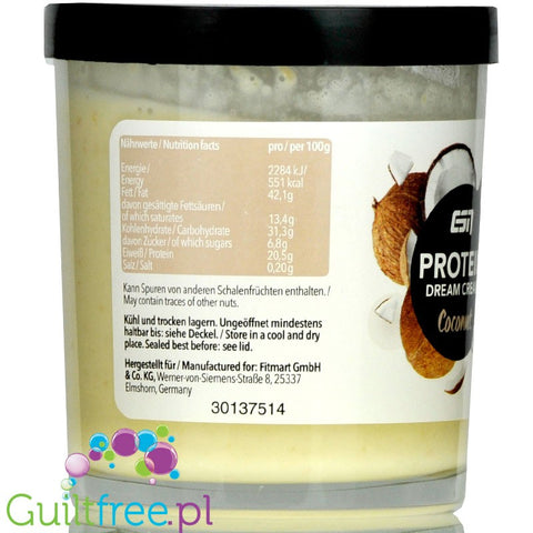 ESN Protein Dream Cream Coconut no added sugar spread