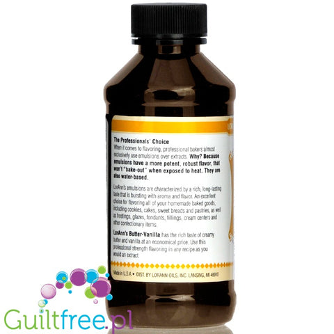 LorAnn Oils Bakery Emulsion, Butter Vanilla 4 fl oz.
