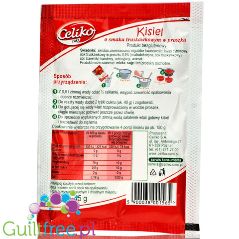 Celiko gluten free, sugar free strawberry jelly without sweeteners