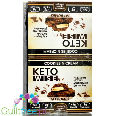 Healthsmart Keto Wise Fat Bombs Cookies N Cream Box 16pcs