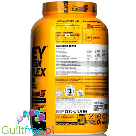 Olimp Whey Protein Complex Dragon Ball Z 2,27KG Cookies & Cream, fan limited edition