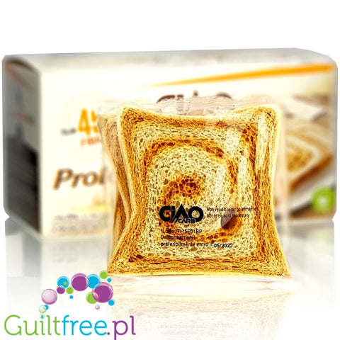 Crunchy wheat toasts with reduced energy and low carbohydrate content