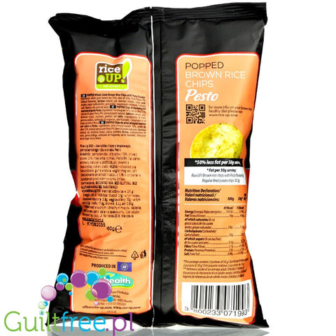 RiceUp thin Pizza flavored whole-grain thin brown rice chips