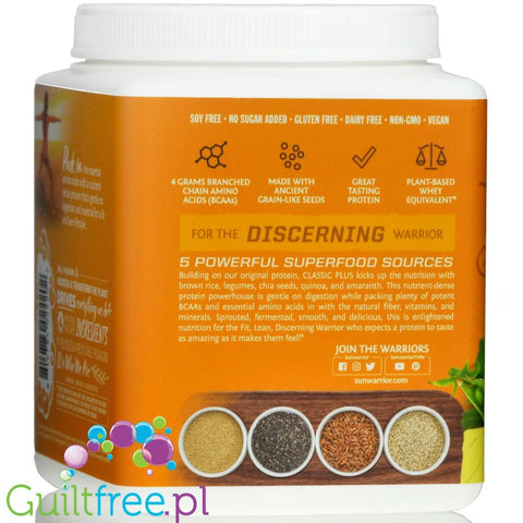 Sunwarrior Classic Plus Protein, Vanilla (375g)