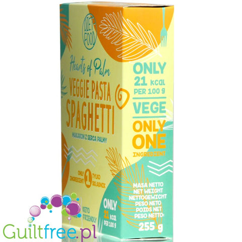DIET FOOD palm heart pasta 21kcal, Spaghetti, 400g can