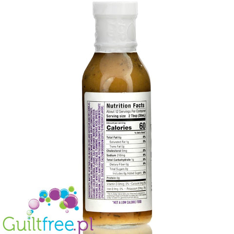 G. Hughes Smokehouse, Sugar Free Salad Dressing, Balsamic Vinaigrette  12 fl oz