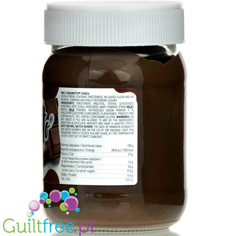 Ostrovit Creametto Chocolate Hazelnut - no added sugar spread