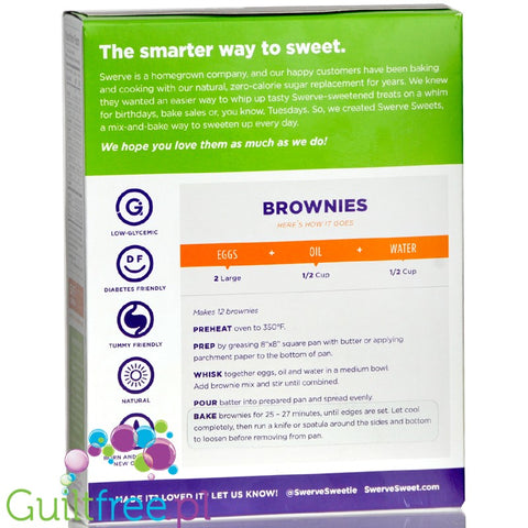 Swerve Brownie Mix - ketogenic, sugar free, gluten free instant cake mix